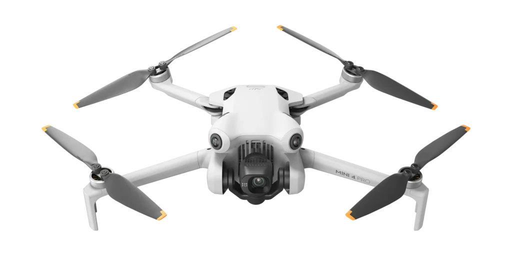 Drone surveying construction site with 3D mapping software overlay