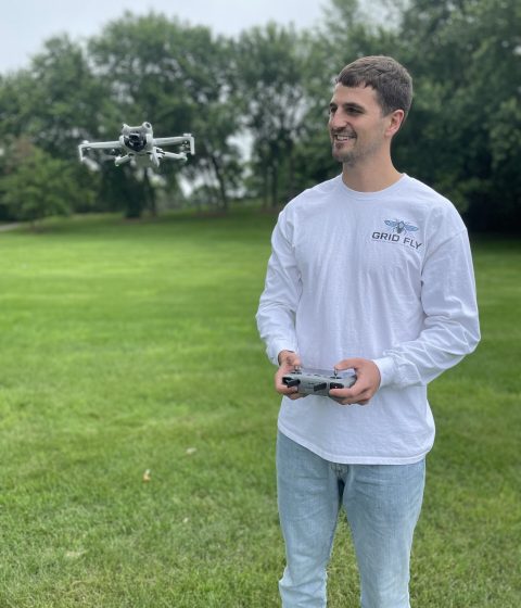 FAA certified drone pilot flying a commercial drone in metro Minneapolis, Minnesota